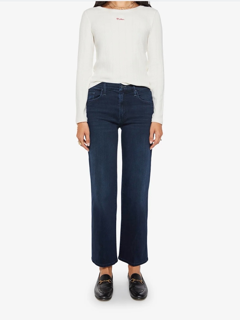 MOTHER -Mid Rise Rambler Ankle Jean